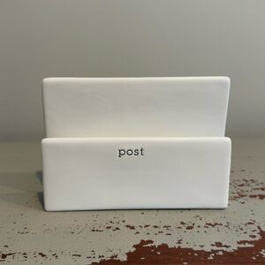 White Ceramic Mail Holder